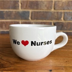 Eli Lilly Red Script Logo Pharmaceutical Coffee Mug “We ❤️ Nurses” M-Ware RARE