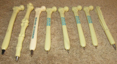 Lot of 8 Medical Orthopedic Skelton Pens – shaped like bones