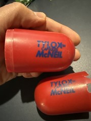 Vtg Tylenol Codeine Tylox Large Pill Box Capsule McNeil Pharma Drug Rep Promo 5″