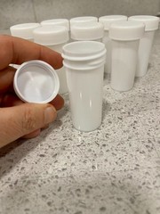 Centor 1 Oz White Plastic Ointment Jars With White Caps (9 JARS) SHIPS FREE!