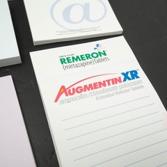 Drug Rep Pharmaceutical Partial Sticky Notes Stapler Pharma Note Pad Lot Vtg