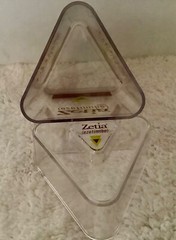 DRUG REP RARE CLEAR ZETIA PLASTIC/ACRYLIC CANISTER