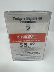 Rare Vintage 1992 Key Pharmaceuticals K Dur 20 Potassium Replenishment Kit NOS