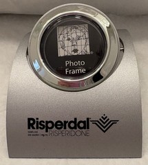 VTG CONCERTA RISPERDAL METAL DESK CLOCK/ PHOTO FRAME PHARMA REP LOGO NEW