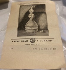 Vintage ‘50s Parke Davis GLASEPTIC ADRENALIN VAPORIZER With Box, Instructions
