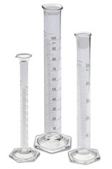 Corning Pyrex #3024 Single Metric Scale, Glass Graduated Cylinder Set – 3 Siz…