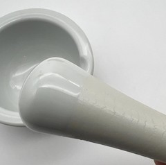 Vintage Porcelain Mortar and Pestle White