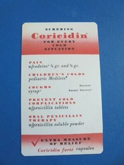 Cool Vintage 1956 Schering Coricidin Cold Tablets Advertising Pocket Calendar