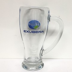 Drug Rep Exubera Pfizer Clear Glass Mug Coffee Cup Pharmaceutical Collectible