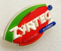 Zyrtec Allergy Patent Medicine Logo Pin Rubber Rare Advertising AA14