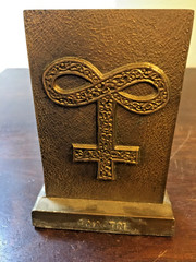 1979 Vintage Brass Pharmacy Stand, Paperweight, Tinactin, Secundum Artem