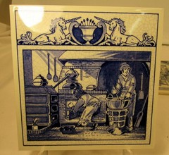 VTG SET OF 7 BURROUGHS WELLCOME CO DELFT HOLLAND BLUE/WHITE PHARMACY (EZS001114)