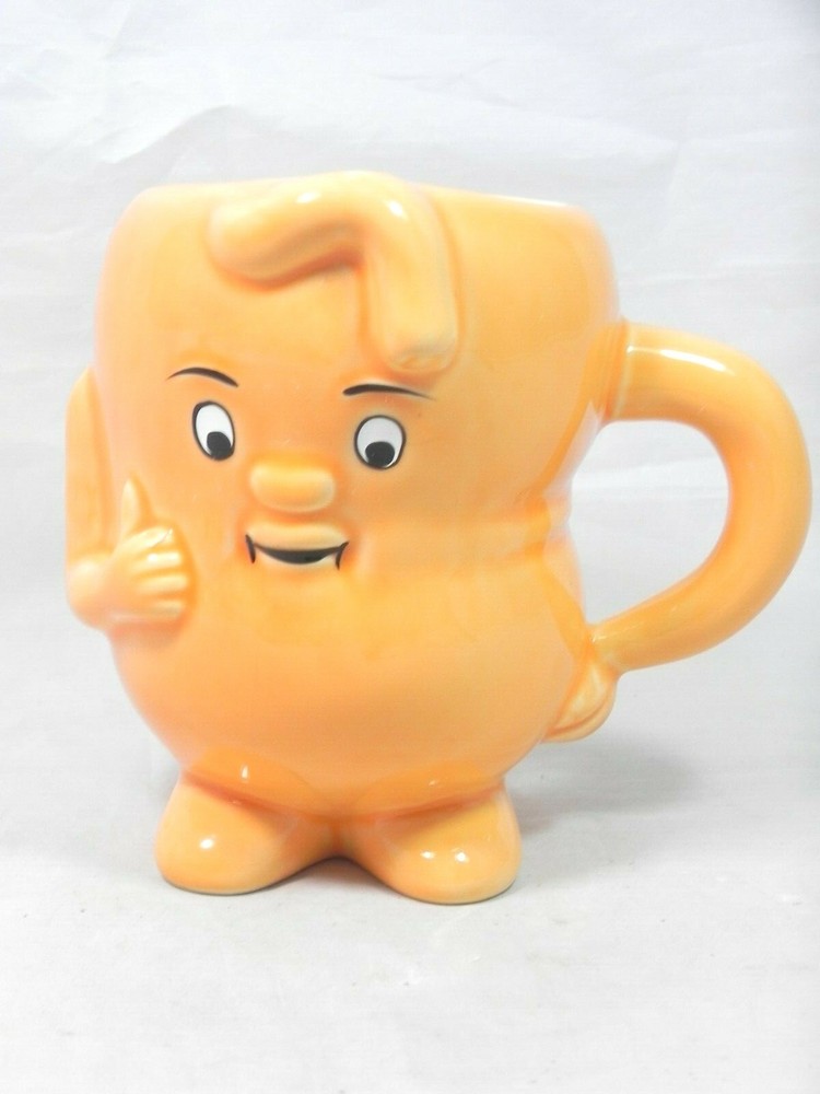 Actos Pharmaceuticals Promotion Ceramic Orange Stomach Mug Anthropomorphic Smile