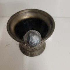 Vtg Coricidin Heavy Brass 4″ Tall Mortar & 6″ Pestle Apothecary Pharmacy Rx