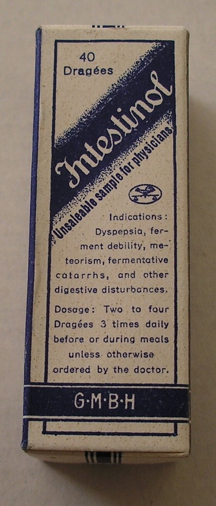 INTESTINOL *COLLECTABLE ANTIQUE VINTAGE GERMAN MEDICINE*