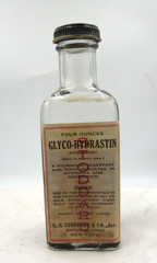 BW – 1930’s GS Stoddard Glyco-Hydrastin New York 5 1/2″ Clear Medicine bottle
