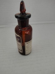 Antique Parke Davis Adrenalin Chloride Amber Glass Apothecary Medicine Bottle