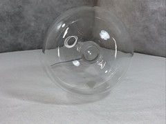 PYREX 2000mL Vtg Laboratory Flask Side Vent Glass Long Neck Round Bottom 14″ USA