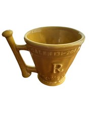 Galen Mortar & Pestle Promotional Pharmacy Mug, Yellow gold, Vintage 1960s