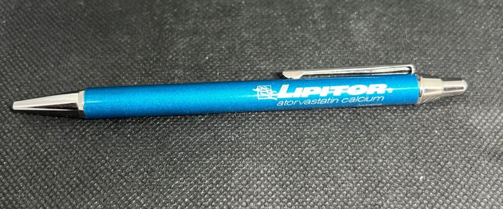 LIPITOR Heavy Metal Medical Drug Rep Pharmaceutical Pen Collectible Advertising