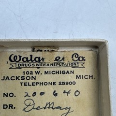 1939 Walgreen Drug Stores Pharmacy Medicine Box