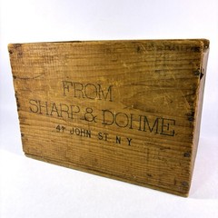 RARE Antique Sharp & Dohme Large Wooden Crate Box Pharmaceutical John St NY