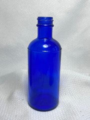 Vtg Lot Of 4 Cobalt Blue & Brown Drug Store Pharmaceutical Bottles Bromo Seltzer