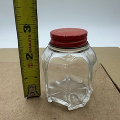 RARE Vintage McNeil Clear Glass Medicine Bottle display/collectible Unique Shape