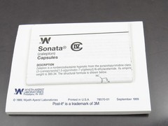 Sonata CIV PEN + Sticky Notes Drug Rep Pharmaceutical Promo Advertising w/ Info
