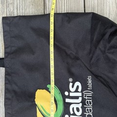 Large C ialis Rep Pharm Tote Travel Bag Black Zipper Close 25″x17″