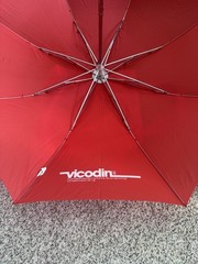 Vicodin Isoptin Drug Rep Narcotic Red Umbrella Rx Pharma Swag 80s VERY RARE