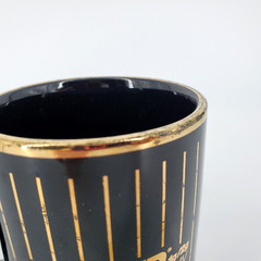 Cefobid Black Gold Stripes Coffee Mug Cup Pharmaceutical Drug Rep Pharma Promo