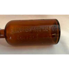 Vintage medicine bottles brown Frontier Asthma Co., Lysol, Chesebrough