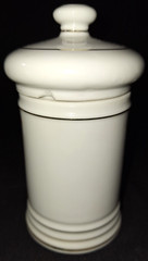 VTG RX APOTHECARY JAR MD ASCRIPTIN 5.5″ GOLD TRIM PHARMACY DRUG STORE – Plz Read