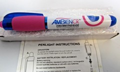 Ambien CR Pen-Light In Box W Batteries Drug Rep Pharmaceutical Collectible