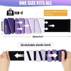 BECOJADDE Ankle Weights for Women Wrist Weights Set of 2 (1 lb/2 lb Each) Adj…