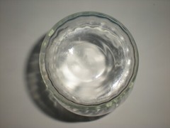 Vtg Apothecary Jar Swirl Glass with Lid 8 1/2″ tall Pharmacy