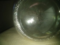 Vintage original apothecary bottle jar 2 liter with cap.