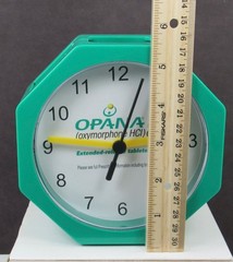 OPANA ER Oxymorphone CLOCK Pen Holder Drug Rep Pharmaceutical Promo CII Narcotic