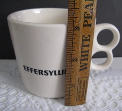 EFFERSYLLIUM Laxative Vtg 1960s Mug Drug Rep Promo Mount Clemens Trigger Handle