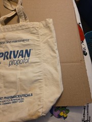 Vintage Diprivan Propofol Tote Bag Pharmaceutical Advertising See Pics! DIP #2
