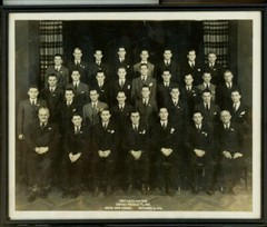 VINTAGE ORIGINAL 1939 ORTHO PHARMACUTICAL CO. FIRST SALES MEETING FRAMED PHOTO