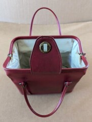 Rare! Vintage Burgundy Maroon Thick Heavy Leather Travel Doctor’s Bag Apothecary