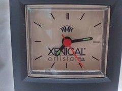 Vintage 1990s Xenical Drug Rep Desk Clock Digital Date T Analog Hands Glow WORKS