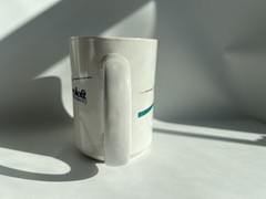 Pfizer Zoloft Coffee Mug Cup White Blue Pharmaceutical Promo Rep Advertising Y2K