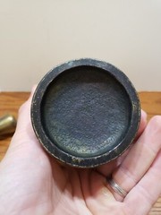vintage 1976 Schering metal Mortar and Pestle 14th Edition Bicentennial
