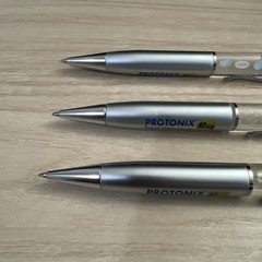 Set of 3 PROTONIX Collectible Heavy Metal Pharmaceutical Pens, Floating Gerdy