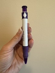 Vtg Nexium Pharmaceutical Drug Rep Black Ink Pen Purple White Soft Grip Works