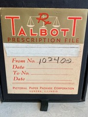 Vintage Pharmacy Prescription File Box Rx Apothecary Drug Store