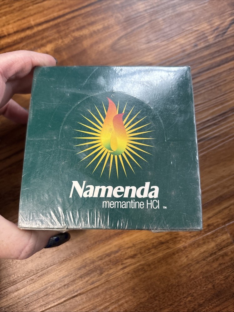 Namenda RX Post-It Notes 4×4 With Dispensing Box Green Still In Shrink Wrap